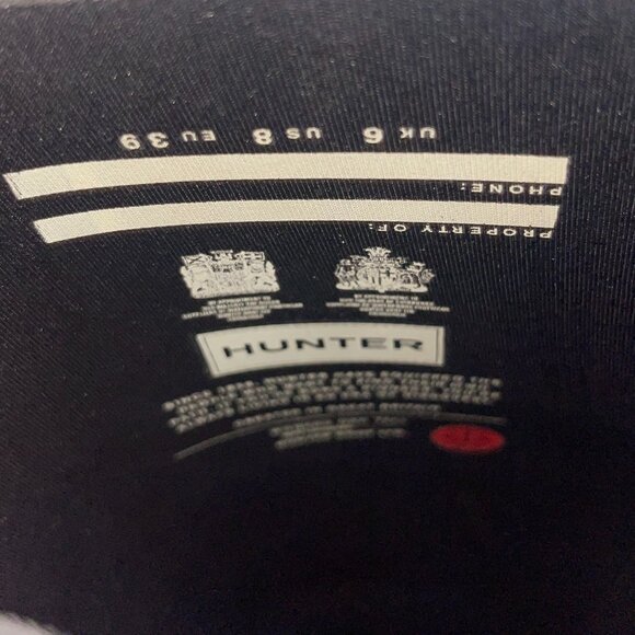 Womens Size 8 Tall Black Hunter Rainboots - Picture 2 of 2